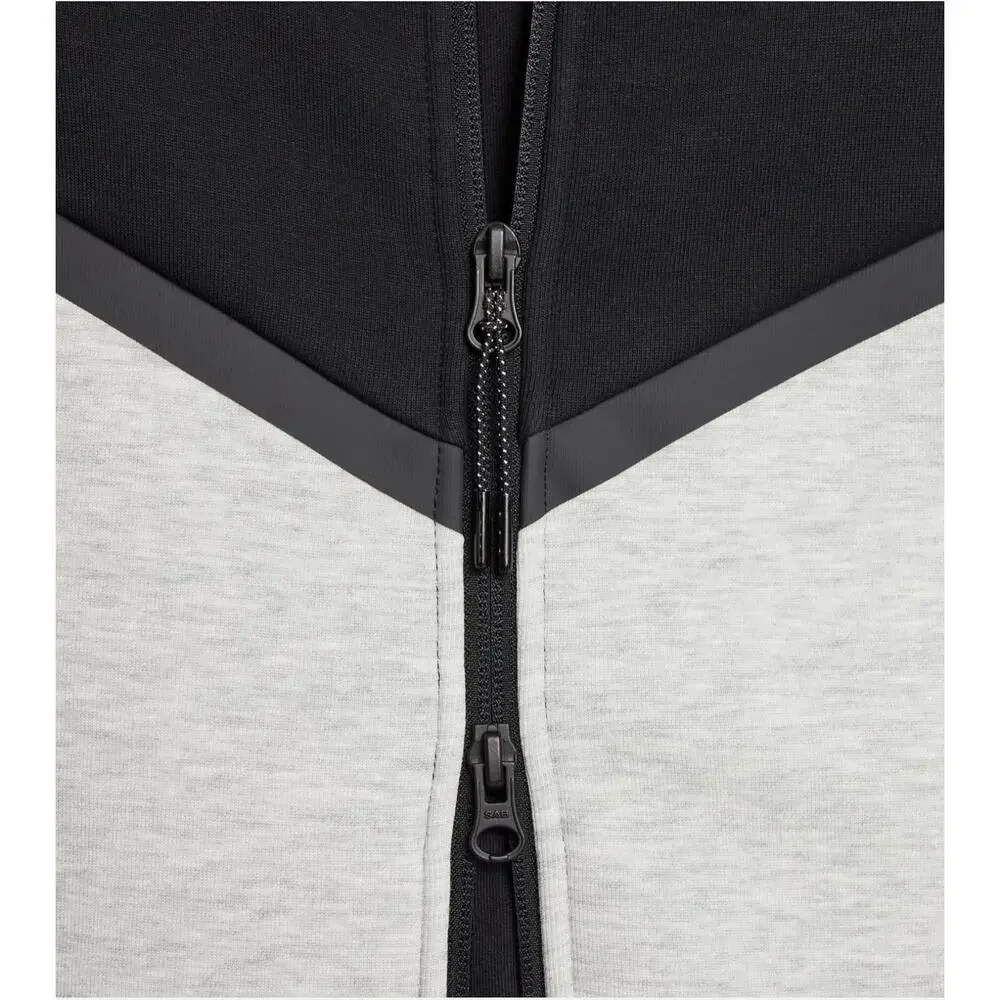 Size 2XL Men's Tech Fleece Full-Zip Windrunner Hoodie Black/Grey HV0949-011